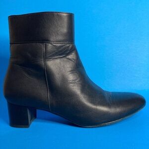 Black Ankle Block Heel Boots